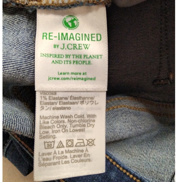 J.Crew‎ Mid Rise Skinny Jeans Women's Dark Wash Denim Blue Size 29 - Picture 8 of 9
